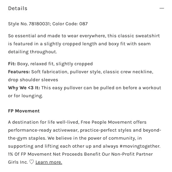 Free People Movement Intercept Crewneck Pullover Sweatshirt - Picture 5 of 7